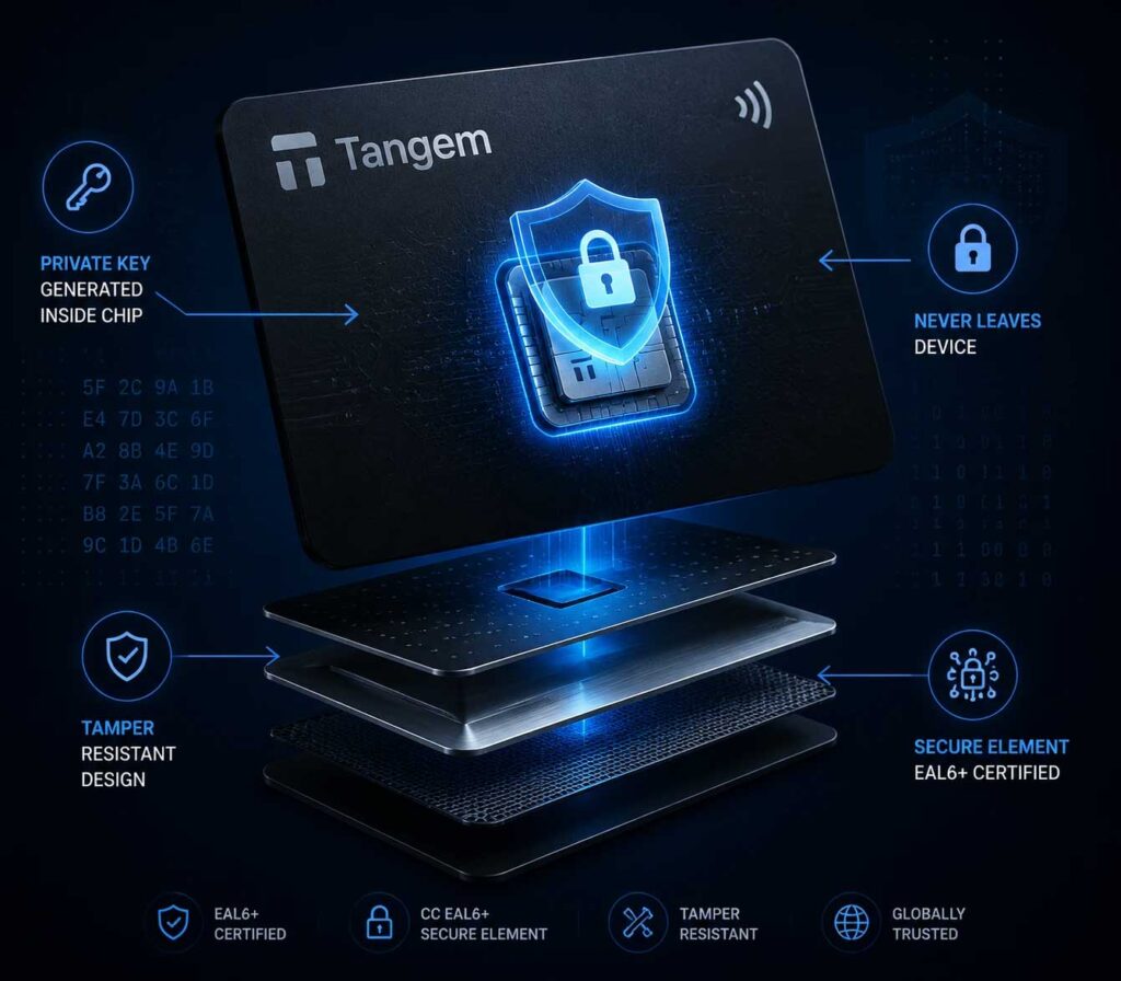 امنیت Tangem Wallet