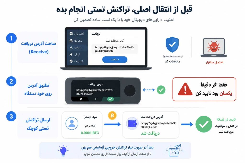 انجام تراکنش آزمایشی​