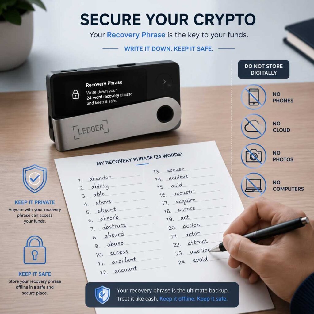 راه‌اندازی کیف پول سخت‌افزاری Ledger Nano S Plus